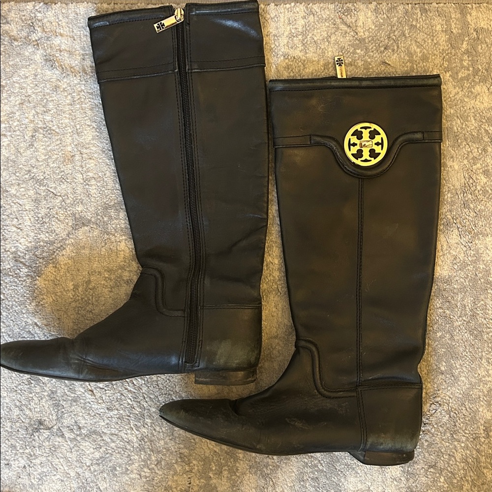Tory Burch Black Leather Boots
